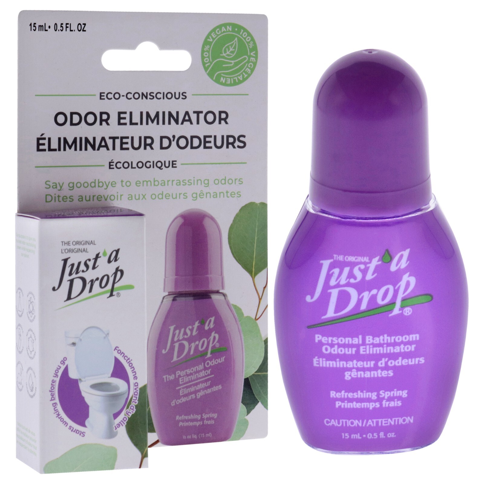 Just a Drop Odor Eliminator – Refreshing Spring by Prelam for Unisex – 0.5 oz