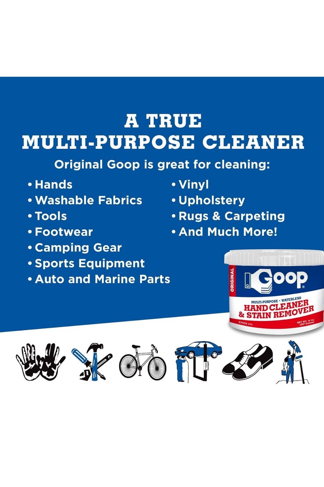GOOP 14 Oz Biodegradable Hand Cleaner 12-Pack – Non-Toxic, Lanolin, Spot-Out