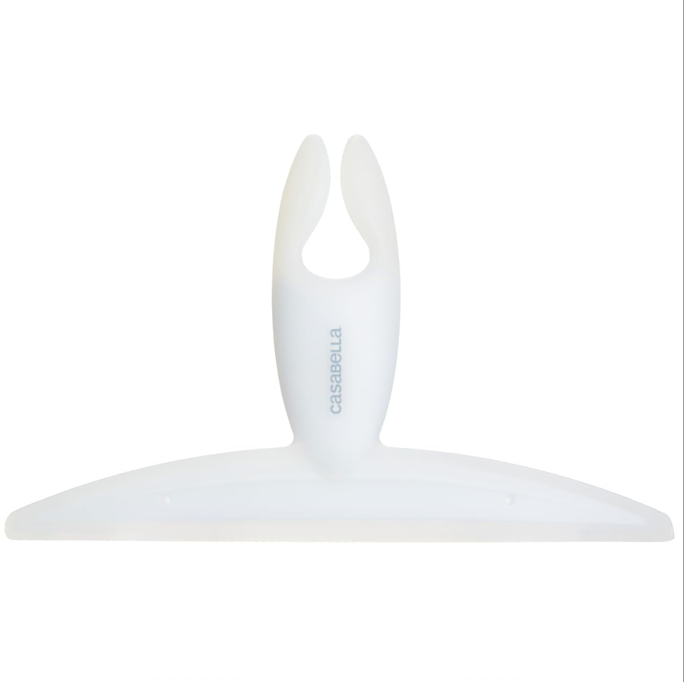 Casabella Clip-On Silicone Shower Squeegee, White – 10″ Wide, Sturdy Silicone