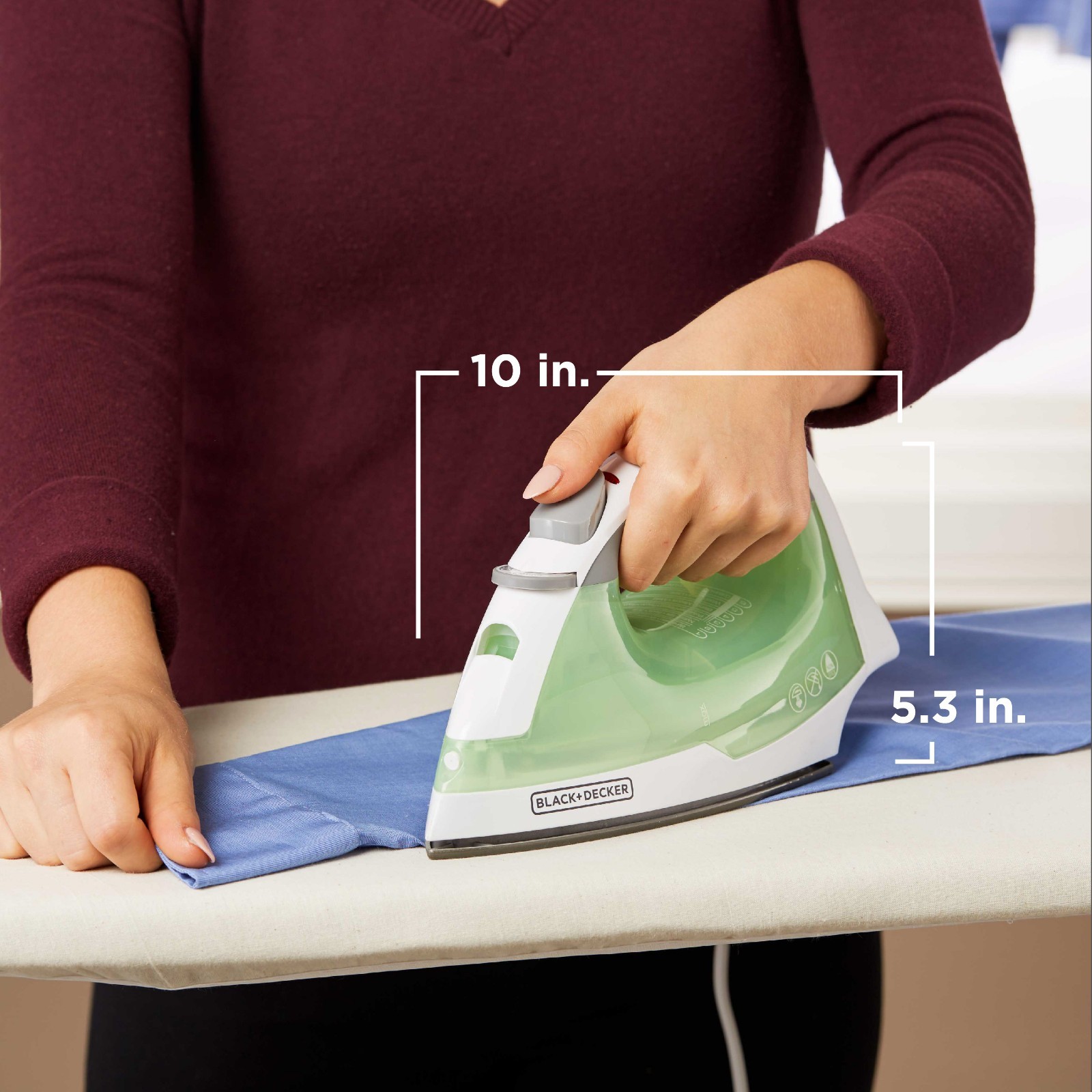 Professional Steam Iron Clothes Nonstick With Compact Garment Portable Anti-Drip