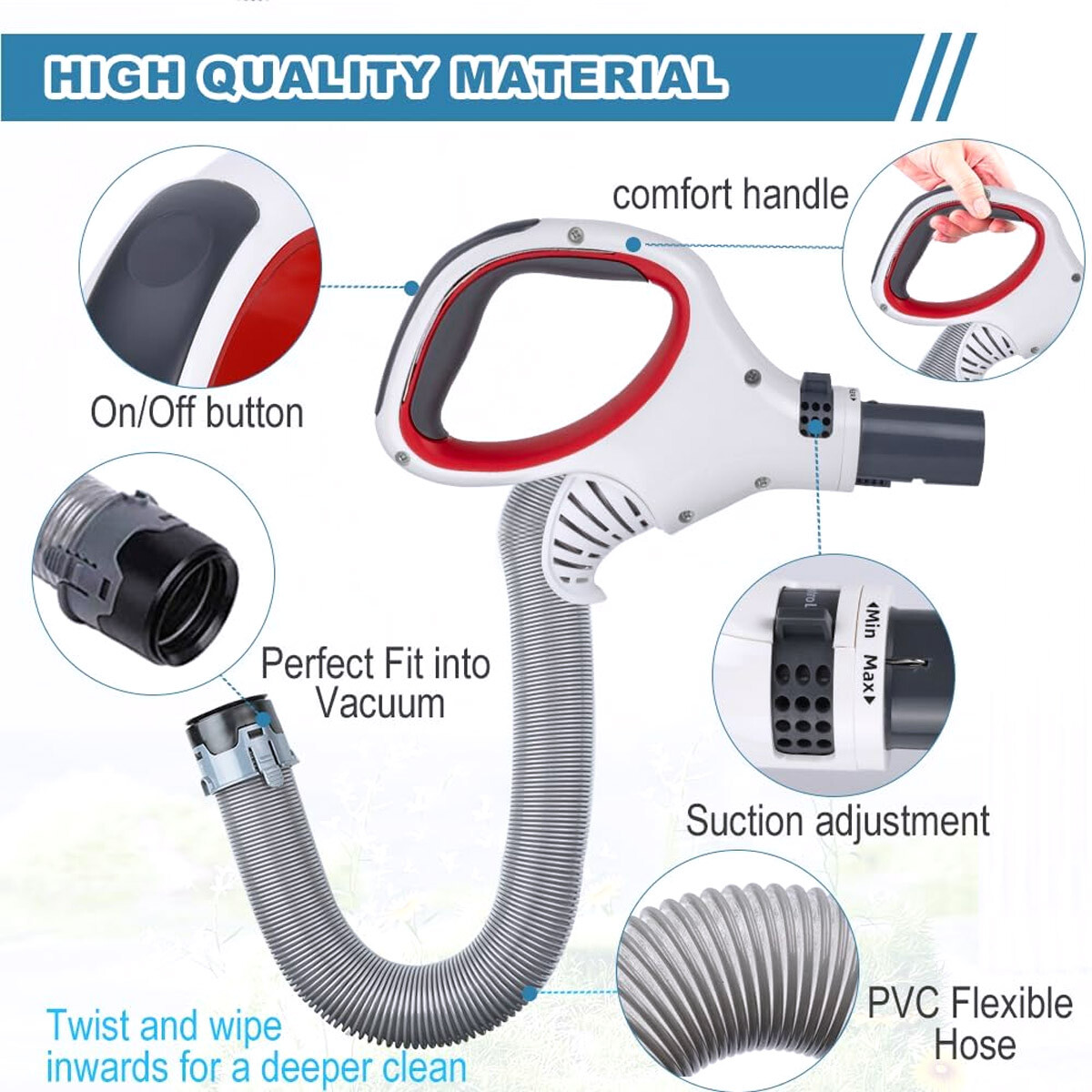 Replacement Hose Handle for shark NV503 NV504 NV504Q NV505