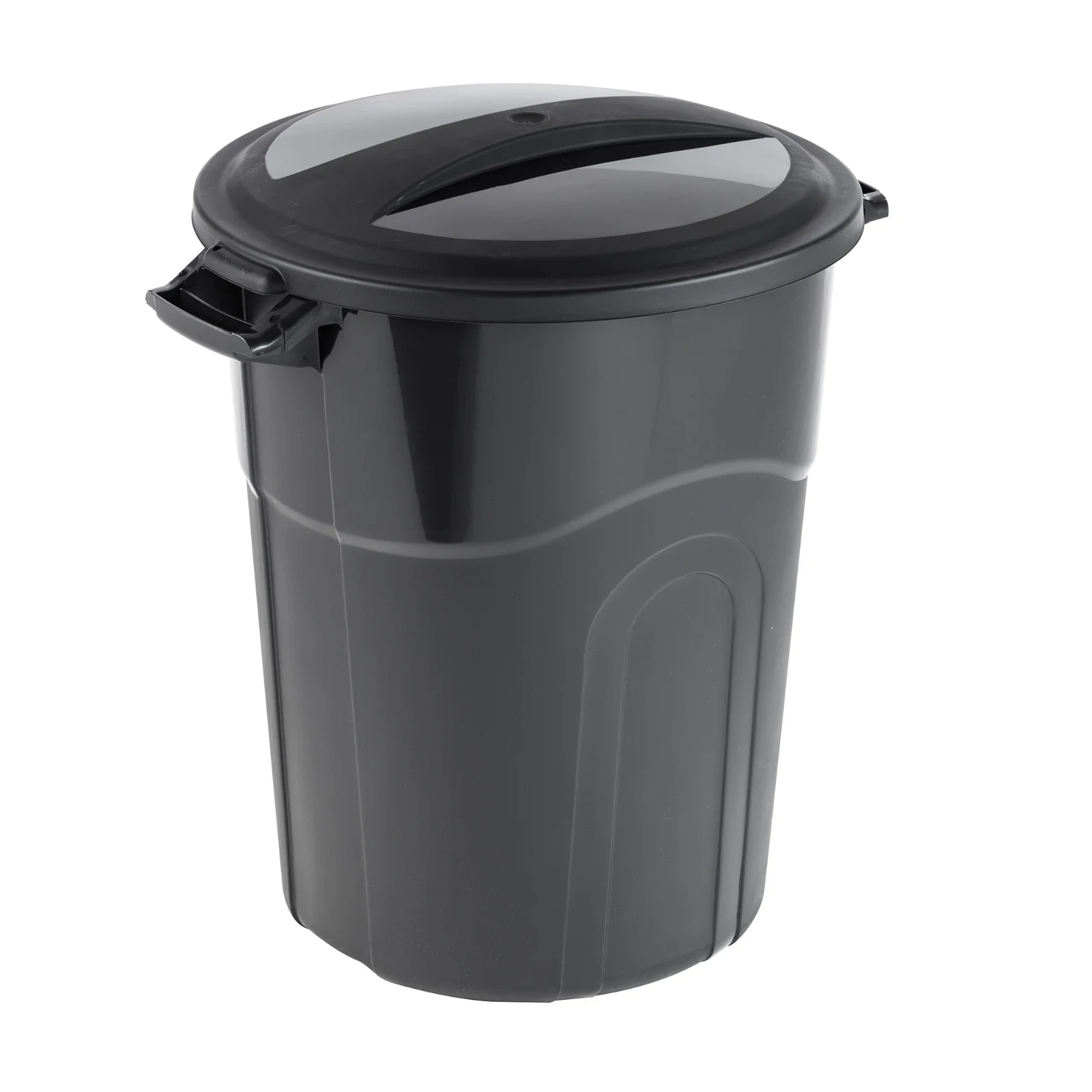 Hyper Tough 20 Gallon Heavy Duty Plastic Garbage Can w Lid Black