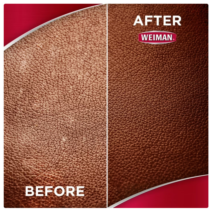 Weiman LEATHER CONDITIONER CLEANER Protect Restore Car Auto Seat Sofa 12oz spray