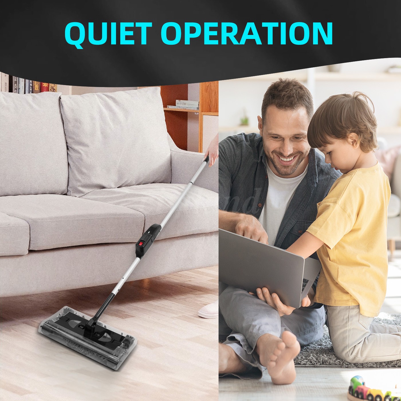 Vacuum Cleaner Cordless floor sweeper rechargeable manual floor & carpet sweeper
