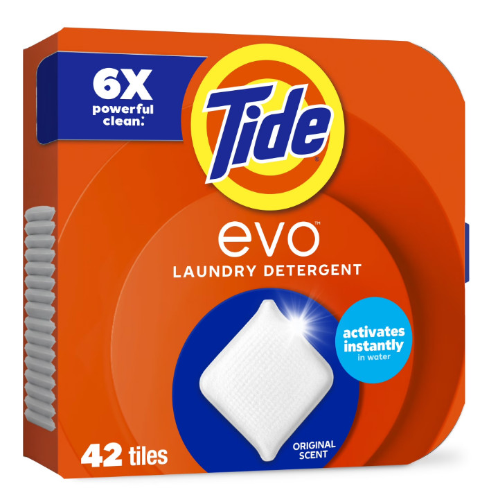 2 PACK Tide Evo Laundry Detergent Tiles, Original Tide Scent, 42 Count PACK