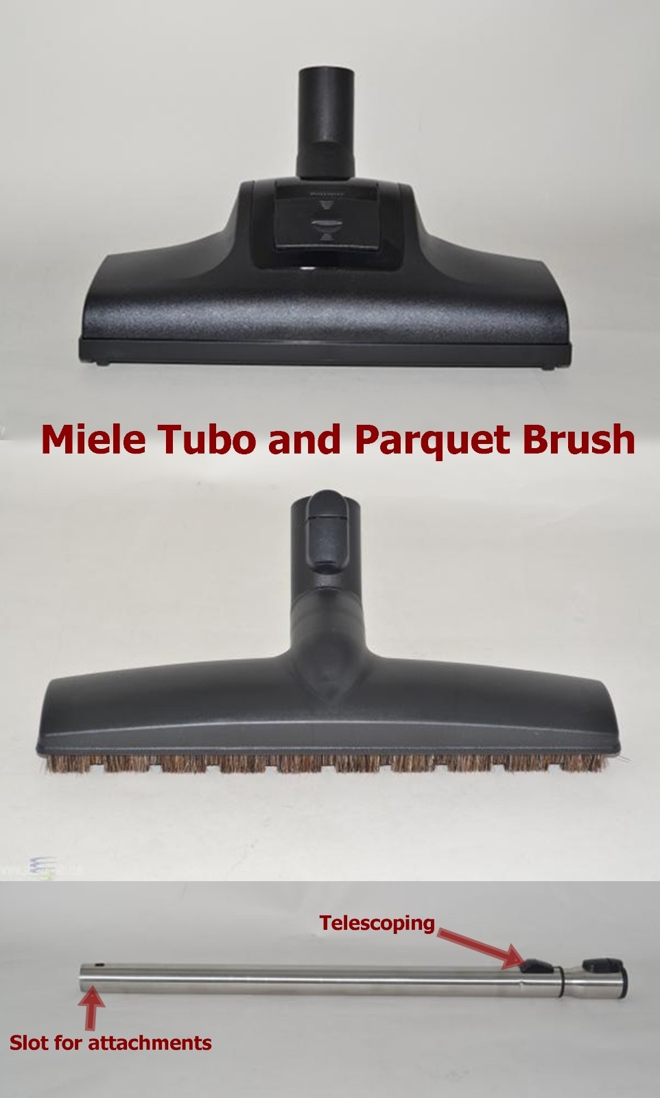 Miele attachments tool kit Turbo Wood Foor Brush and Telescoping Wand