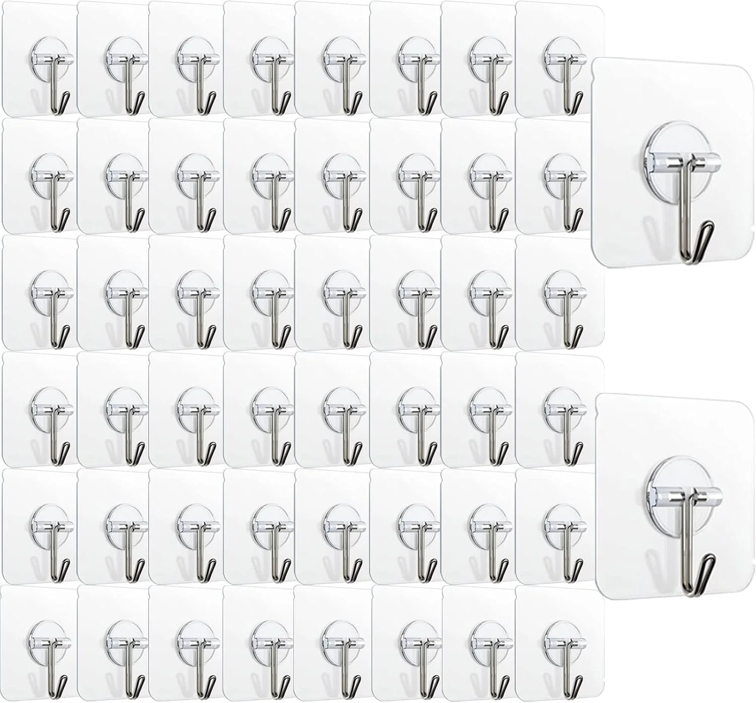 150 Pack Adhesive Hooks Wall Hooks 24lb(Max) Self Adhesive Hooks Heavy Hanging