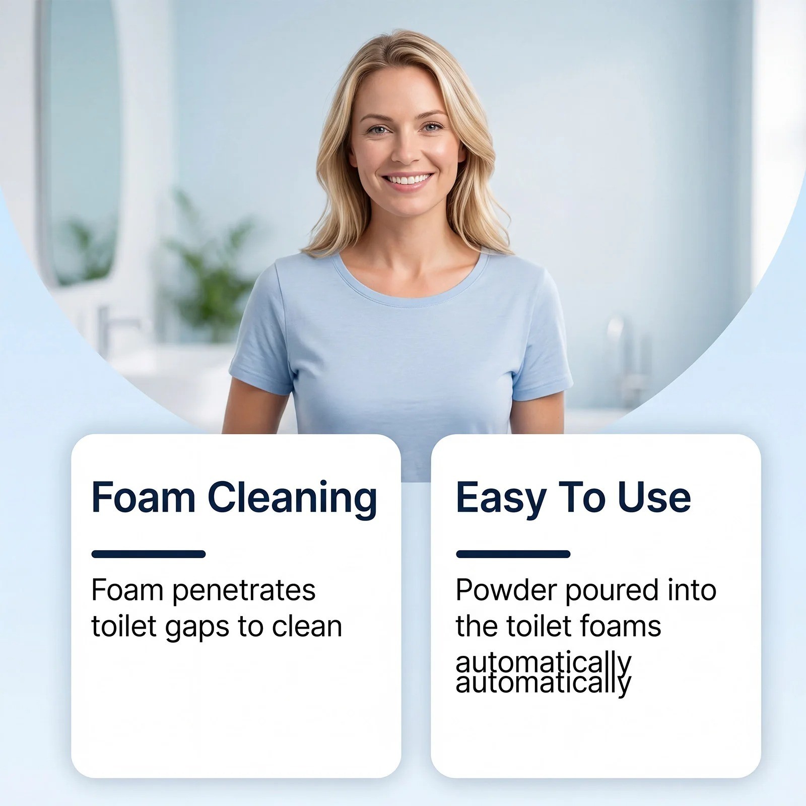 Restorabowl Foaming Cleaning Powder Fresh Scent Fast Dissolving Daily Care 300g