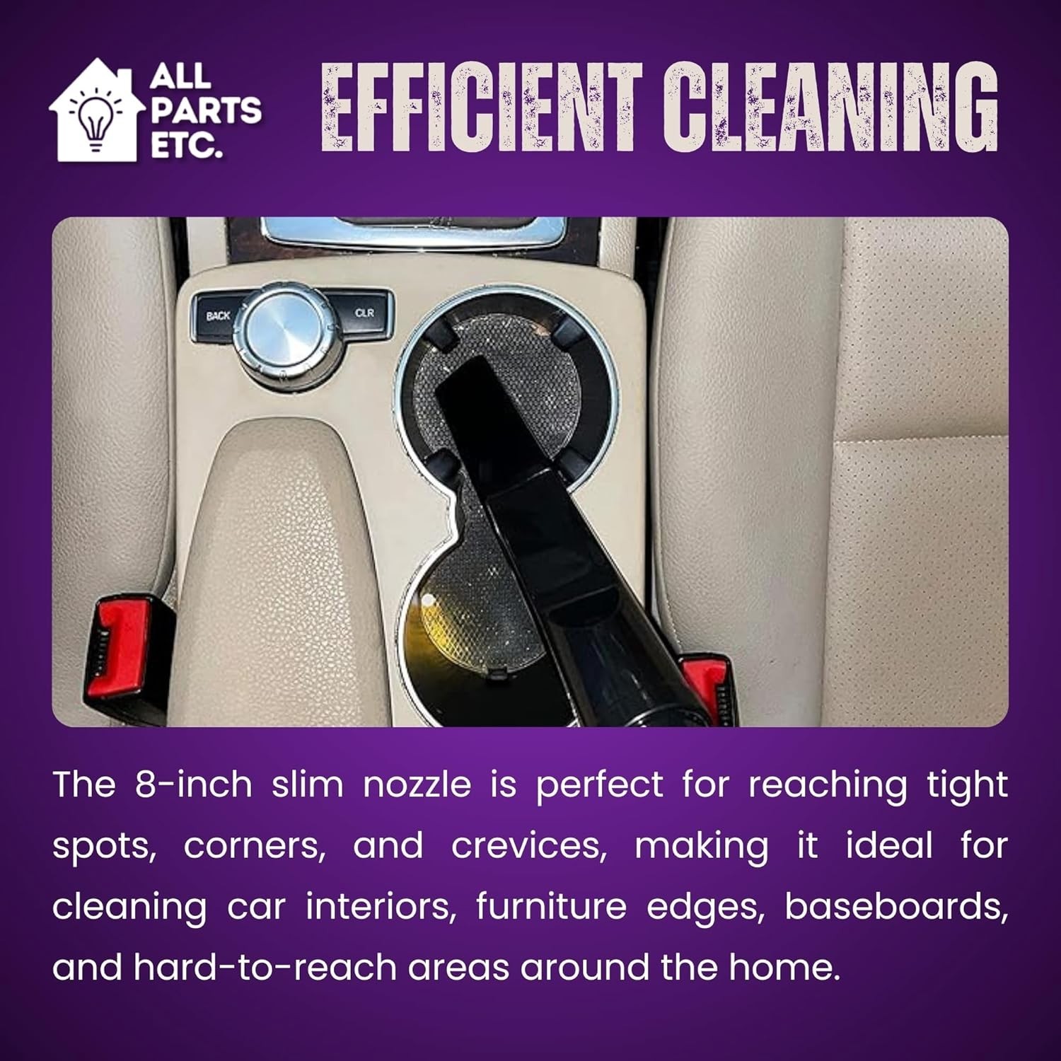 2-Pack Crevice Tool for Vacuum Cleaner, 1.25” Wet/Dry Vacuum Attachment
