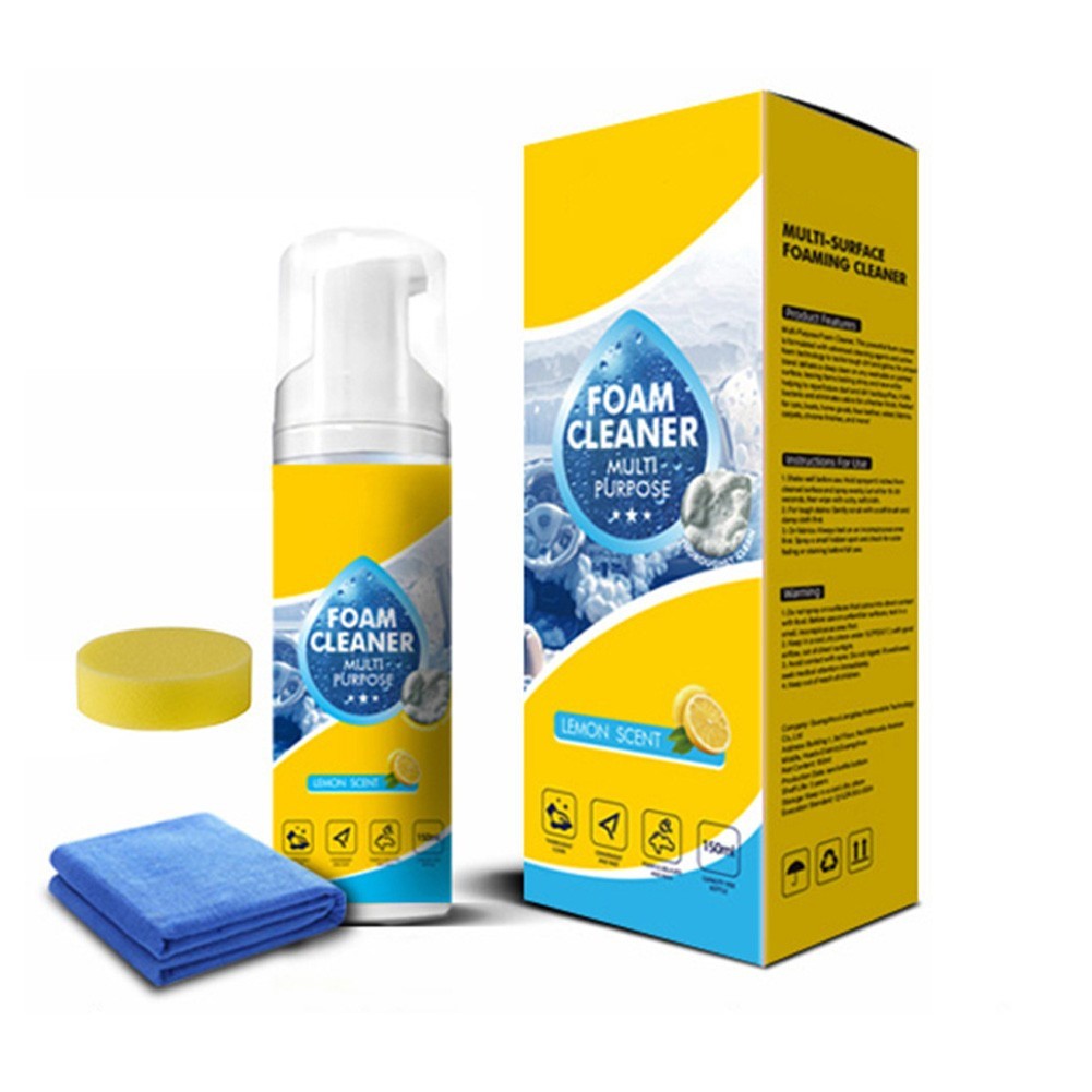4-in-1 Multi-Enzyme Foam Cleaner, All-Purpose Spray 5oz with Sponge & Towel
