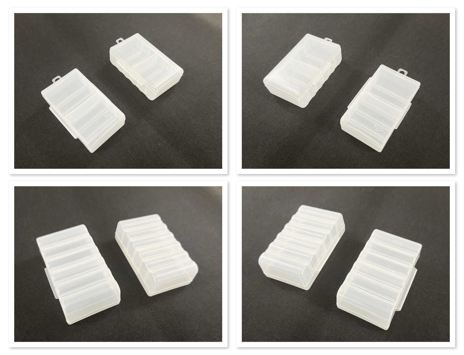 Double AA Battery Storage Box Case Holder in Clearview Color 12 Slot, 2QTY Set