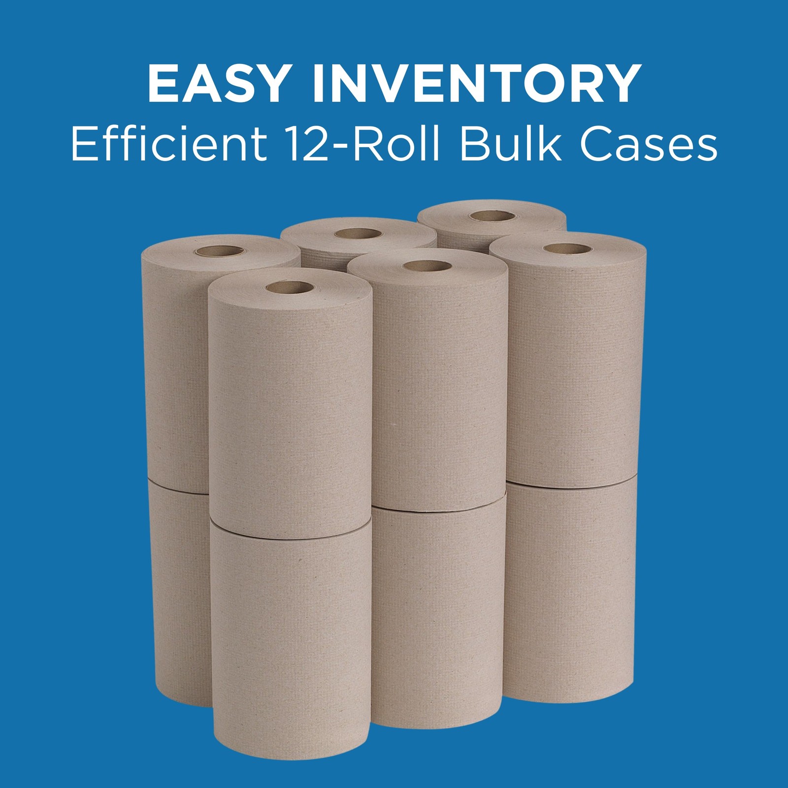 Recycled Brown Paper Towels 350ft Rolls Bulk 12 Count Commercial Restroom Office