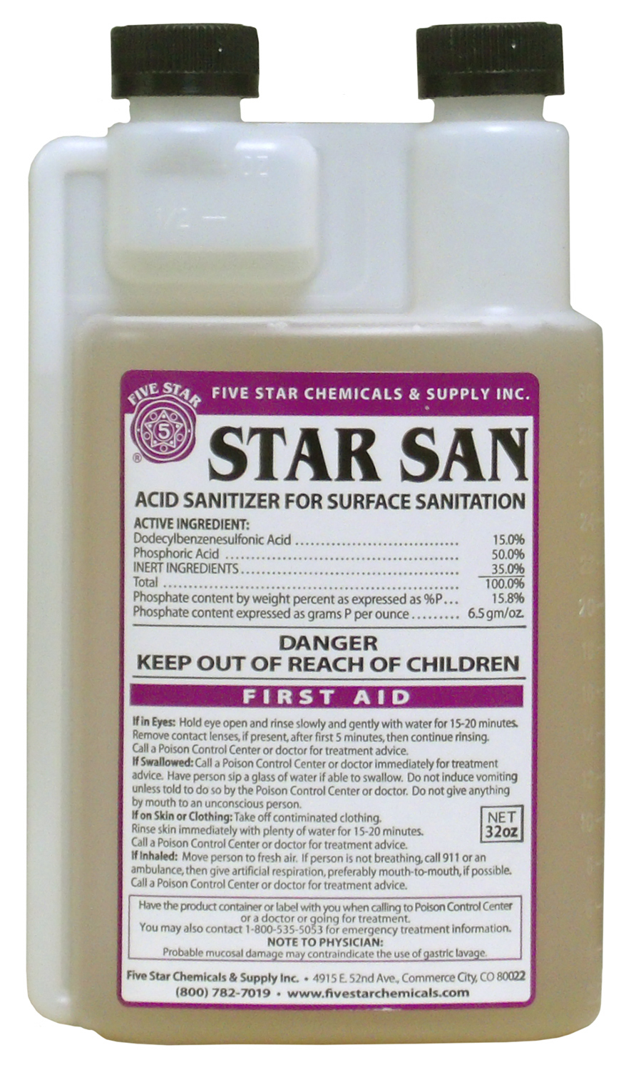 32 oz Five Star Star San No-Rinse Sanitizer for Home Brewing Wine and Beer