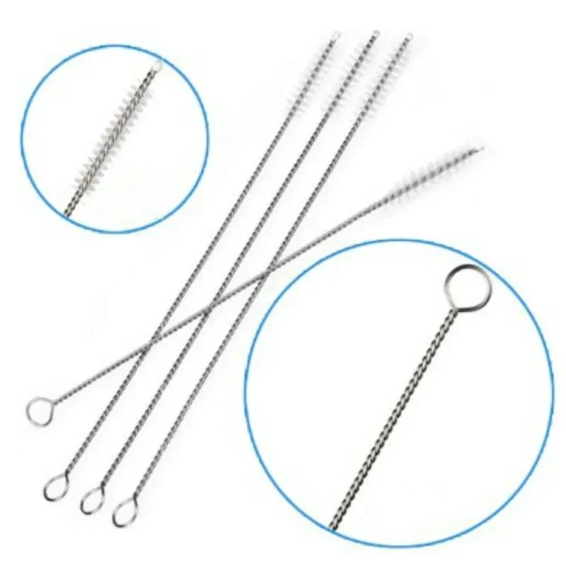 1/5/10PC Stainless Soft Hair Suction Glass Tube Cleaner Brushes Tools Fish Tank