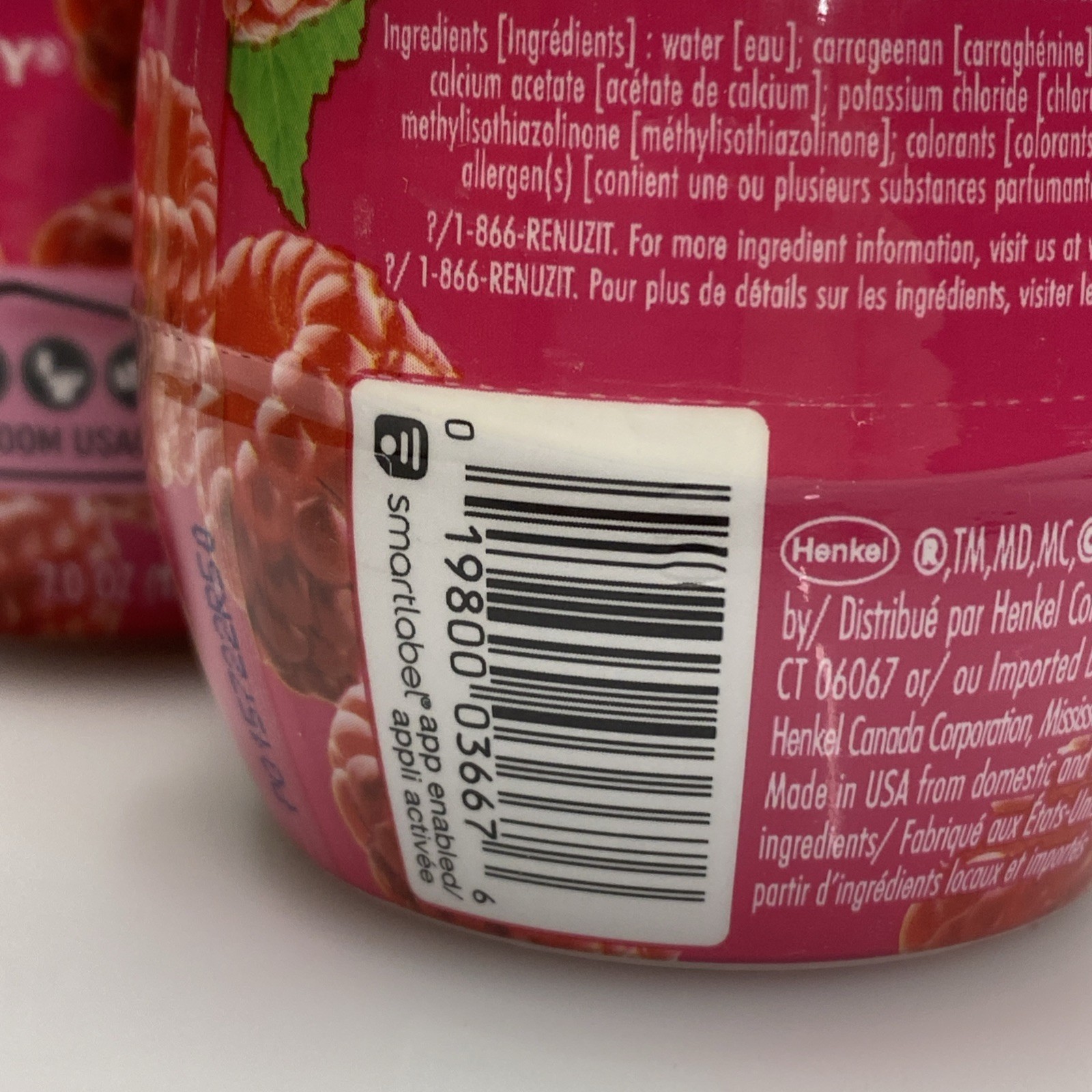 Renuzit Adjustable 7oz Air Freshener Gel | Forever Raspberry | 6 Count