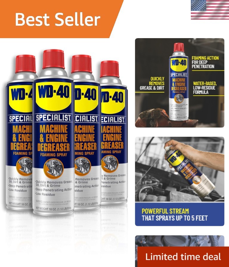 18 Oz Foaming Engine Degreaser Spray [4-Pack] – Ultimate Oil & Grease Remover