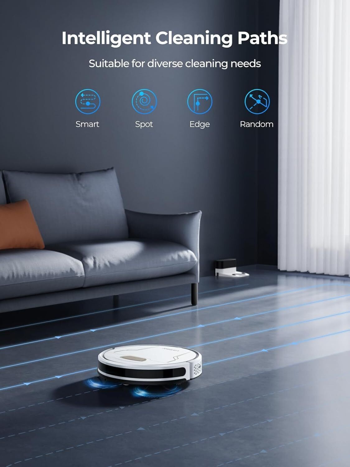 Laresar Vacuums and Mop Combo Evol 3s, Strong Suction, Robotic Vacuum Cleaner