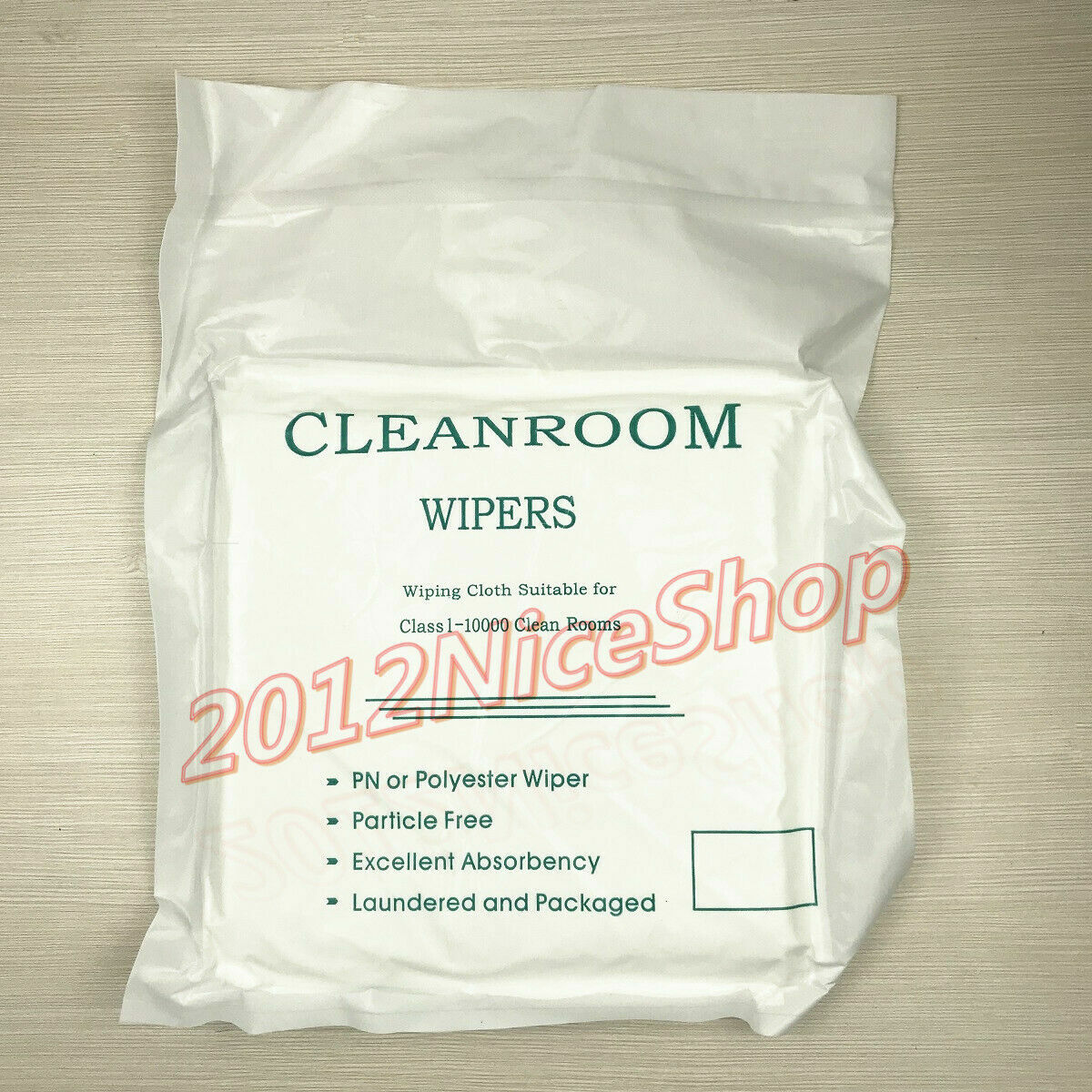 50Pcs 9″ x 9″ (22 x 22cm) White Dustless Cleanroom Wiper Wiping Cloth Particle