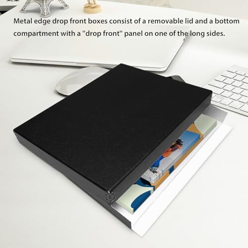 Lineco Museum Storage Box, Archival Quality Acid-Free Buffered Drop Front Design