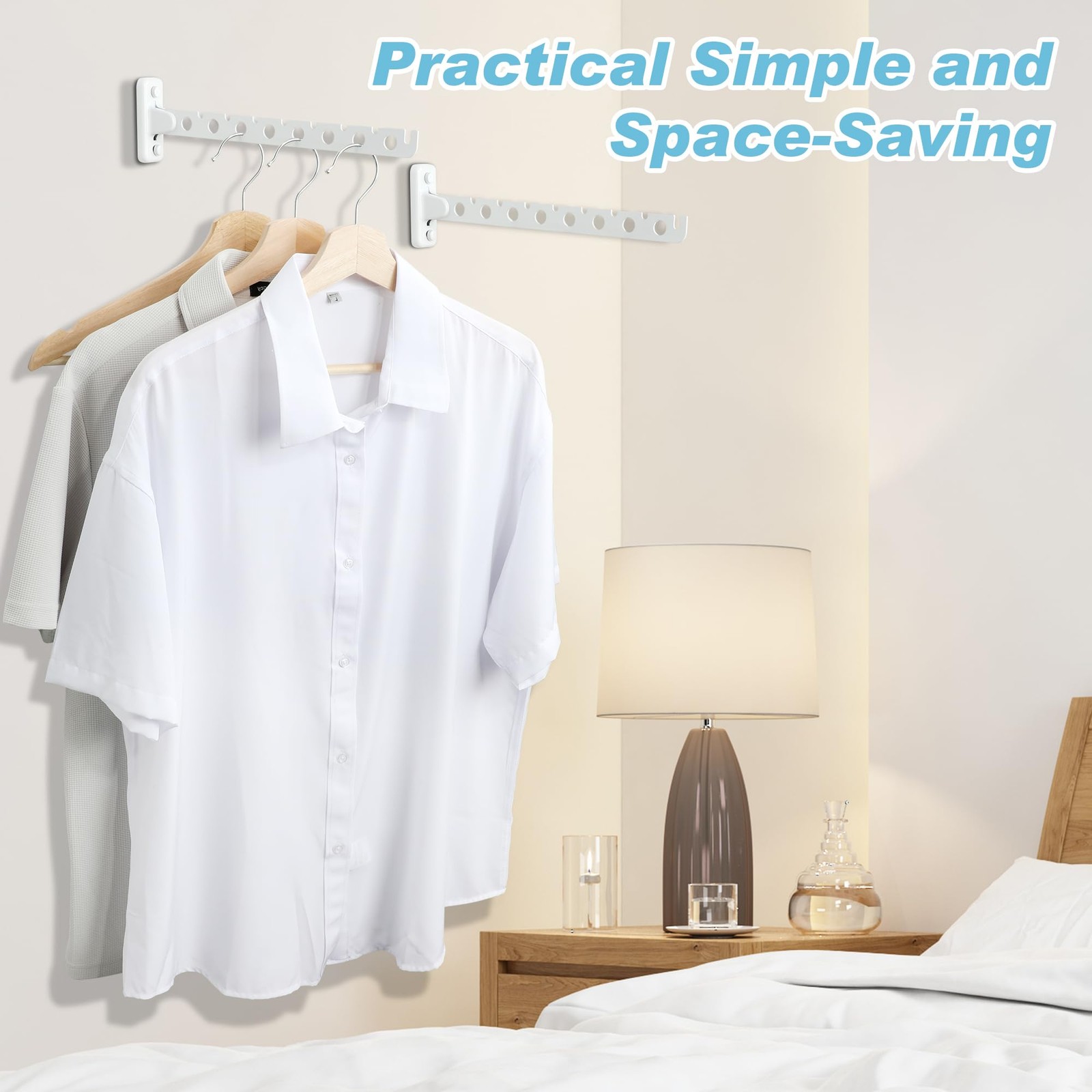 Cloths Drying Rack Wall Mounted Stainless Steel Folding Laundry Hanging Rack Swi