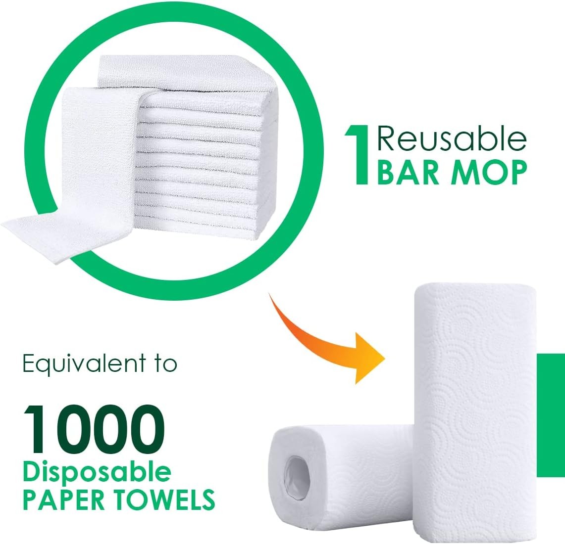 Terry Bar Mop Towels (Value Pack of 36) Size 14″x17″ – Absorbent