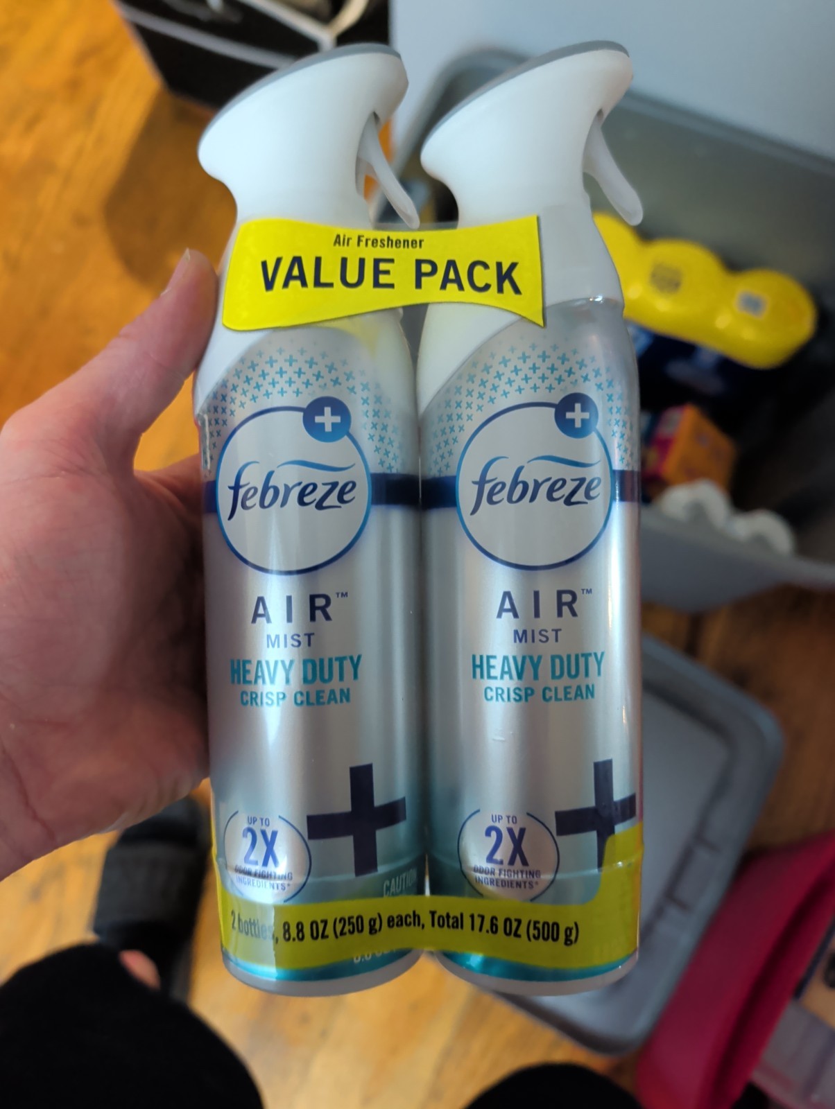 (2-Pack) Febreze AIR ~ PET ODOR ELIMINATOR 100% -Damaged Label See Photos