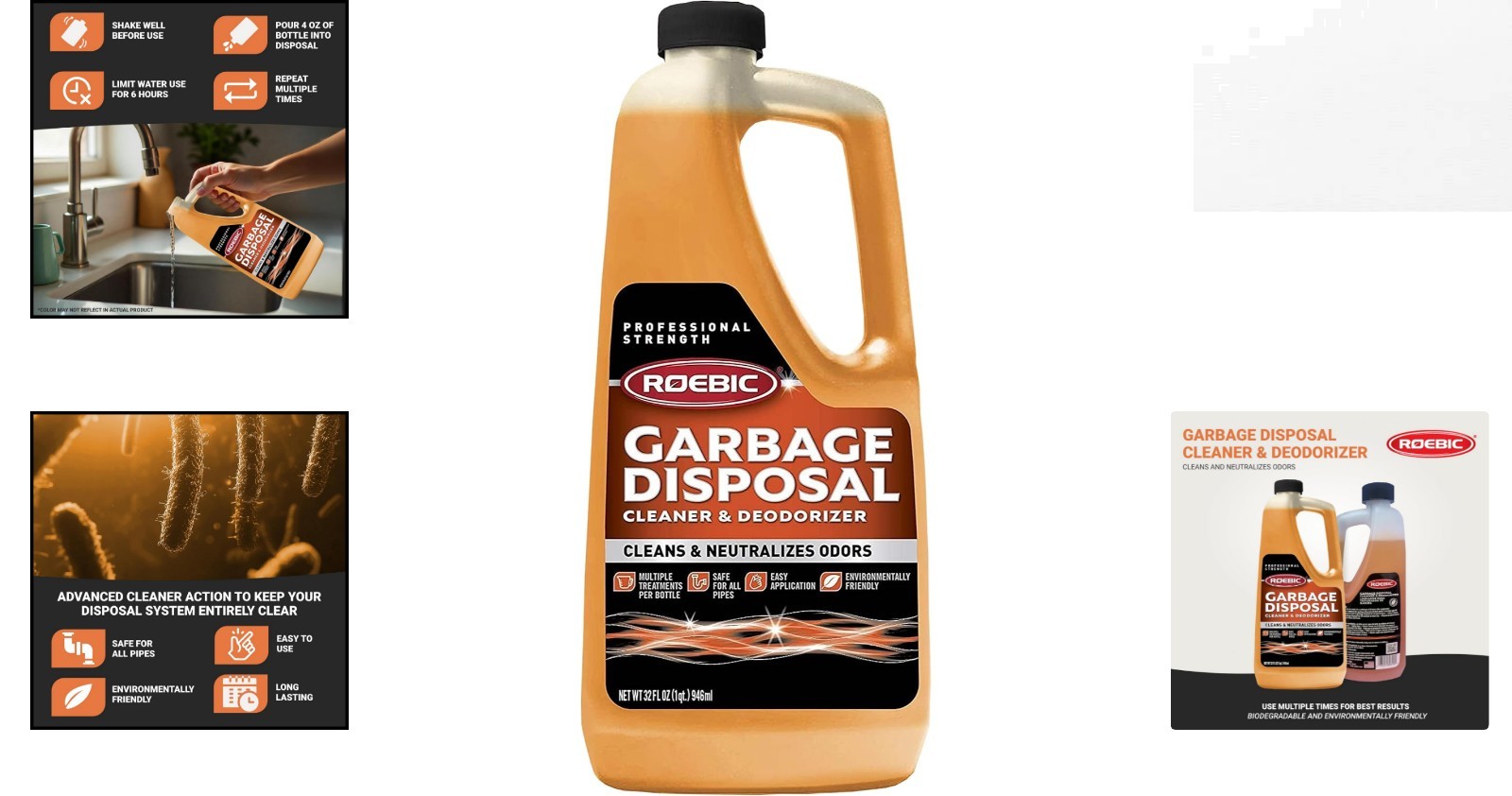 32 Fl Oz K-27 Biodegradable Garbage Disposal Cleaner – Safe and Easy to Use