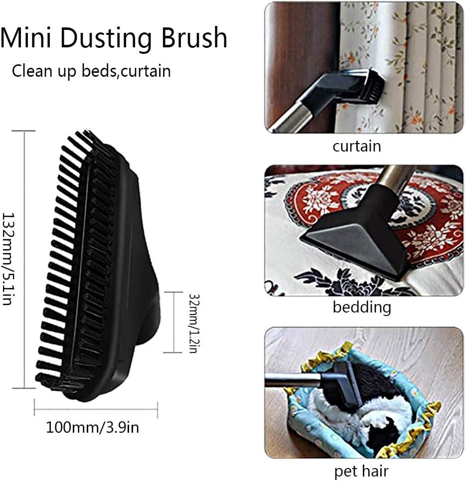 Compact Vacuum Attachment Set: Horsehair Brush & Utility Tools for Easy Cleaning