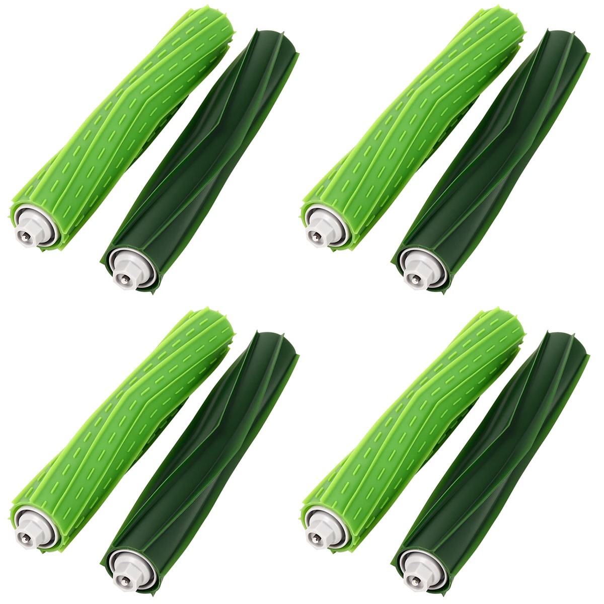 4 Sets Replacement Rubber Roller Brushes for iRobot Roomba E & I & J Series i7