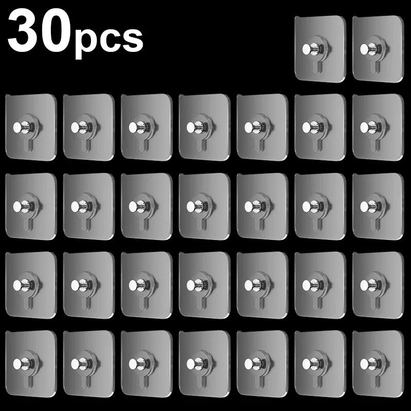 Strong Adhesive Hooks Picture Frame Holder Poster Photo Clock No Drilling Hooks