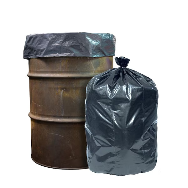 Plasticplace 60 Gallon Black Contractor Trash Bags, 2.0 Mil, 50 Count