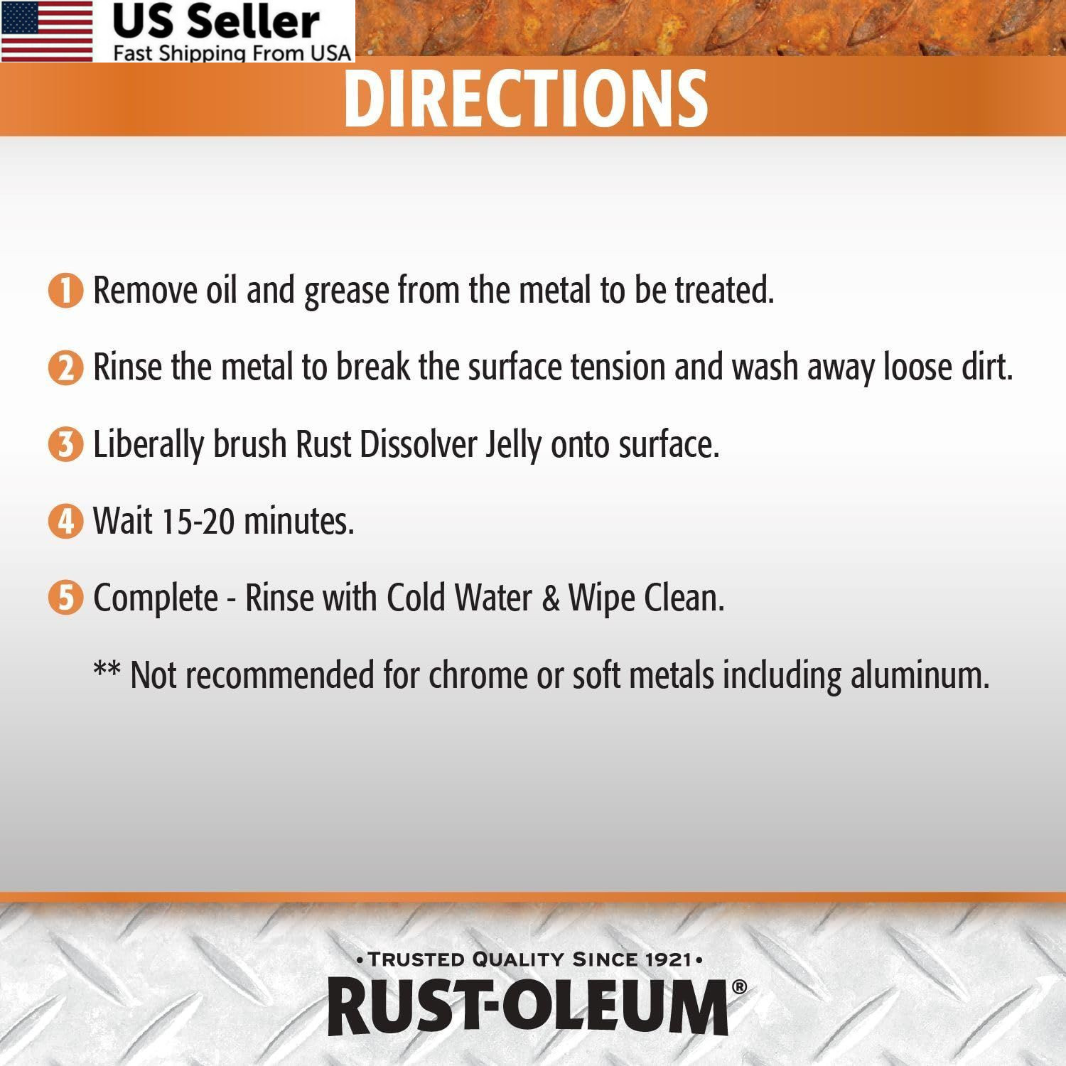Rust-Oleum Rust Dissolver Jelly | Heavy-Duty 8 Fl Oz (Pack of 1), No Color