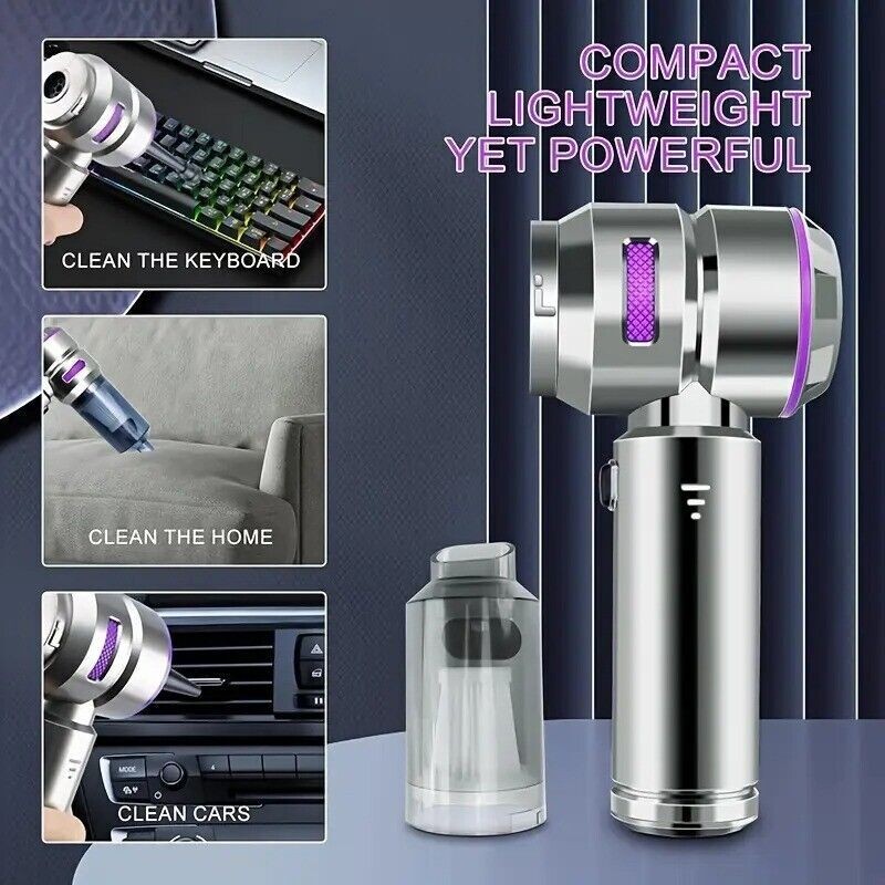 4in1 Vacuum/Air Duster 80,000RPM Super Power Mini Car Vacuum Cleaner air Blower