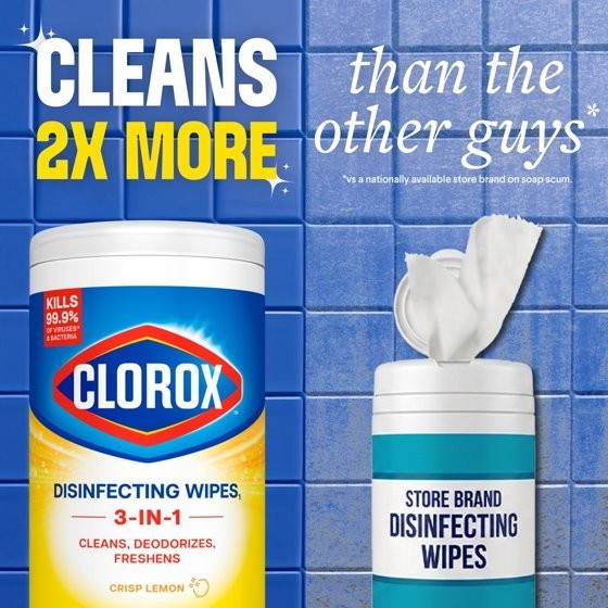 Disinfecting Wipes Bleach Free Crisp Lemon, Multi-Surface Cleaning, 75 Count