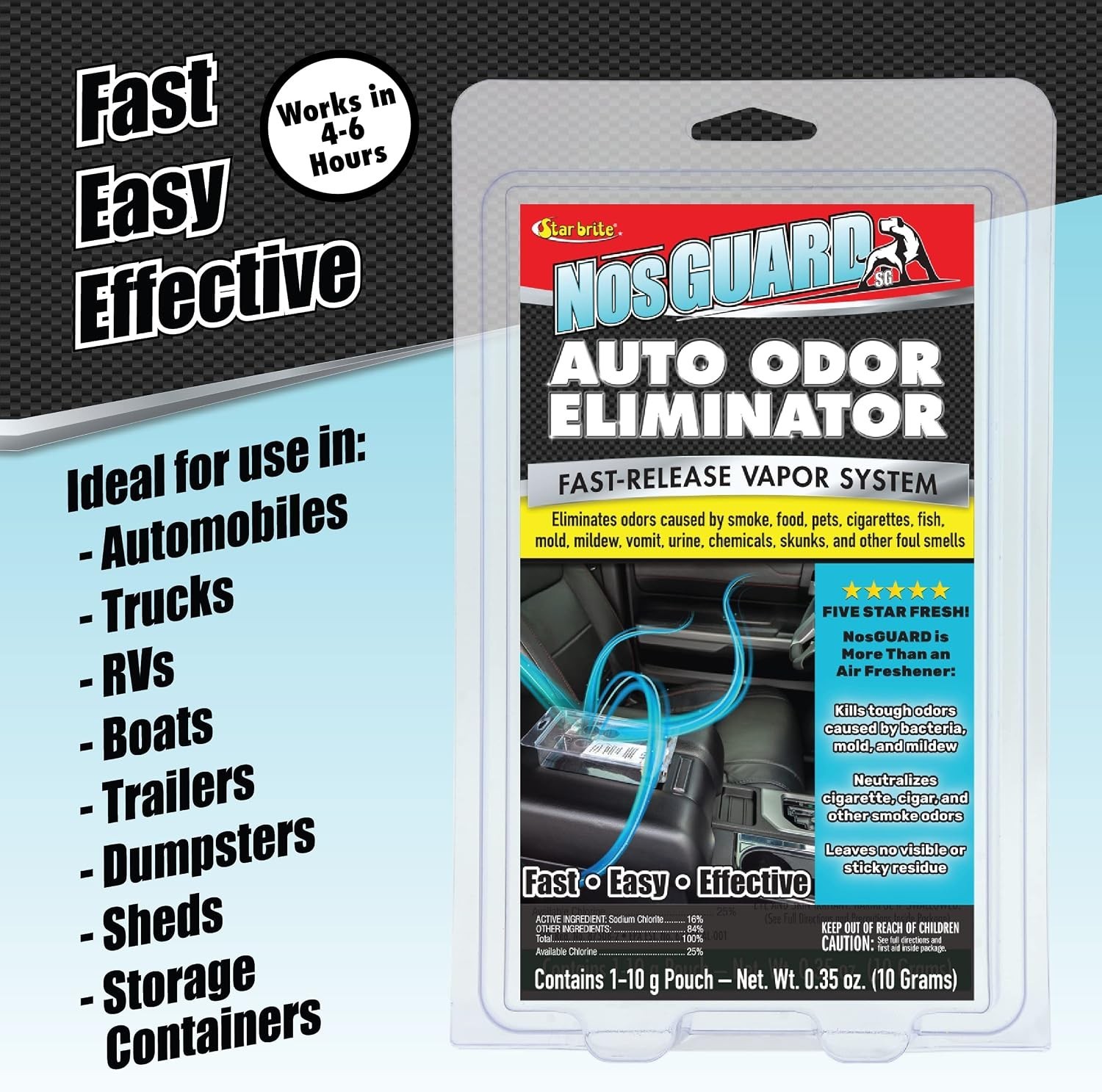Auto Odor Eliminator, Fast Release Vapor System Eliminates Car Odors in 4-6 H…