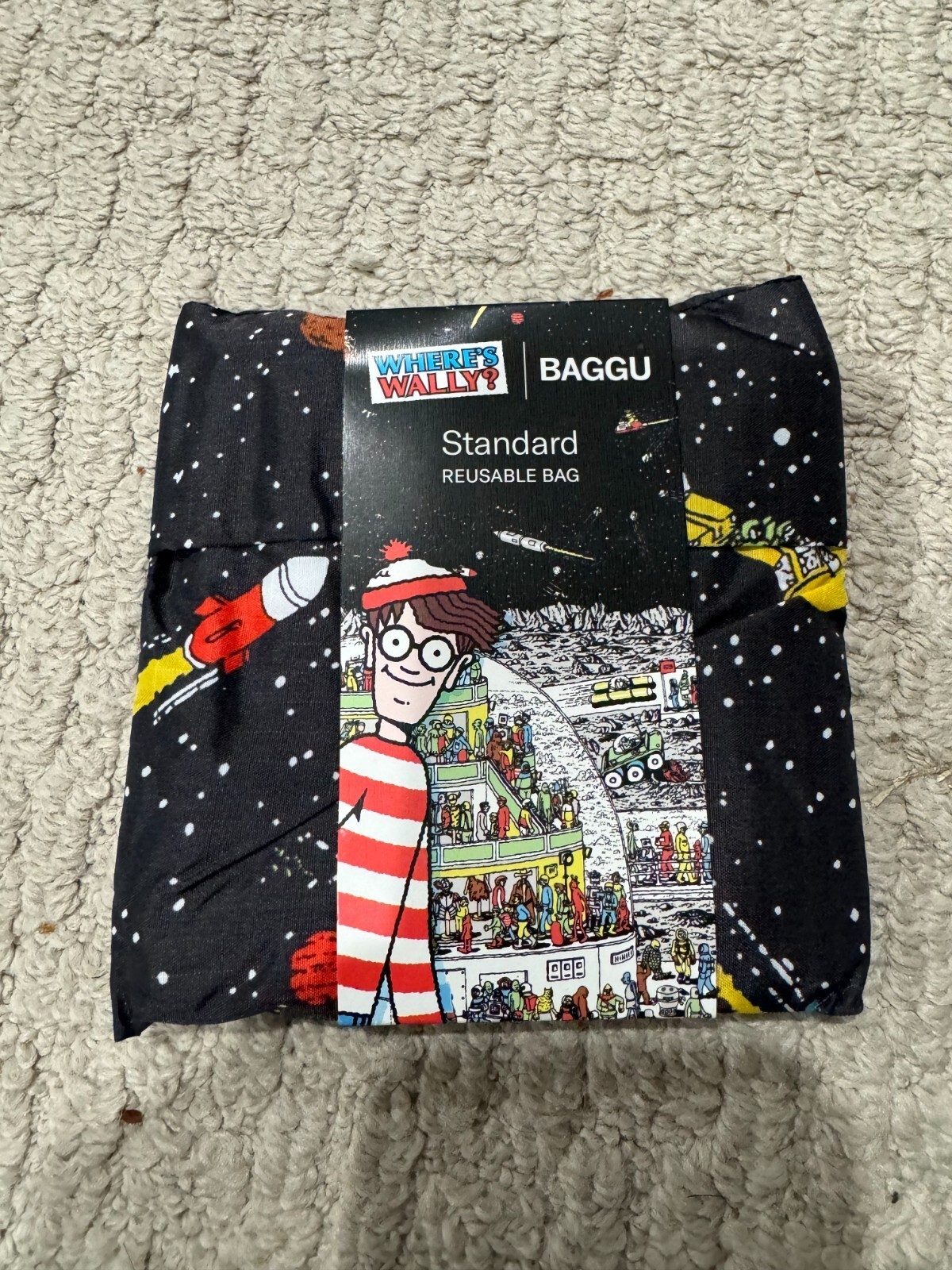 BAGGU Where’s Wally? Where’s Waldo? Space Standard Reuseable Bag NWT Rare