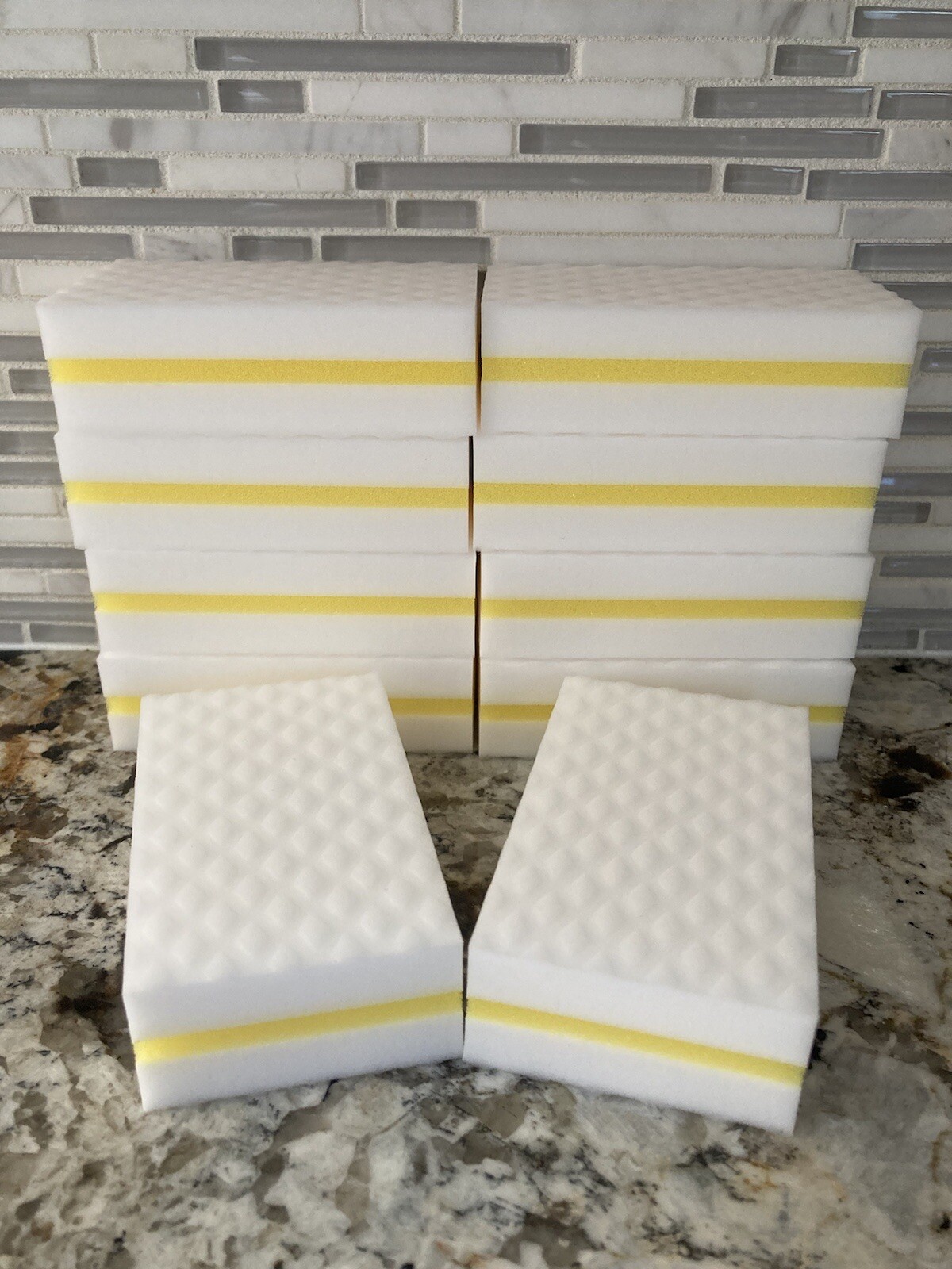 10 PACK Magic Melamine Sandwich Sponge Eraser Heavy Duty Extra Durable 1-1/4″