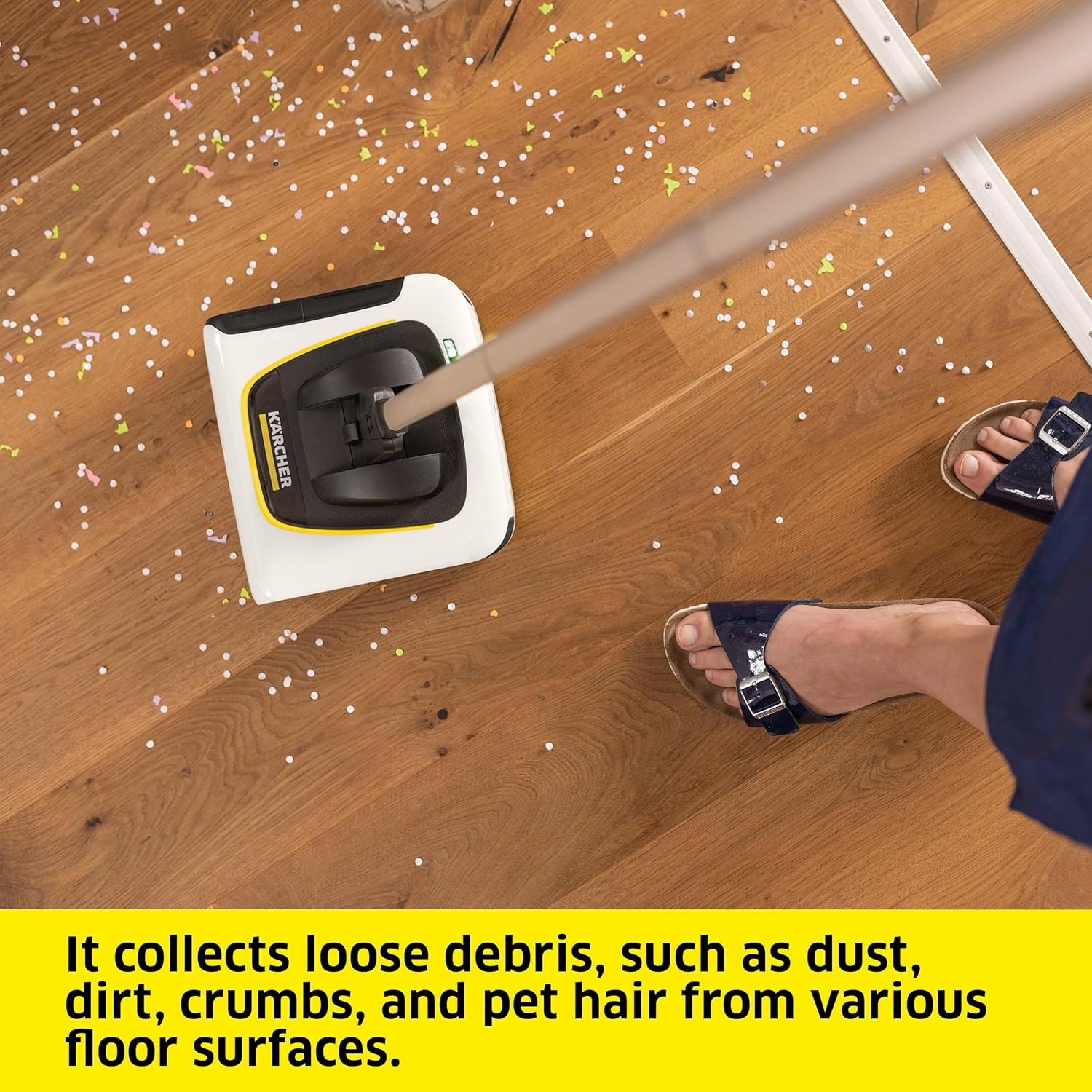 Electric Broom Floor Sweeper Carpet Hardwood Tiles Cordless Vacuum