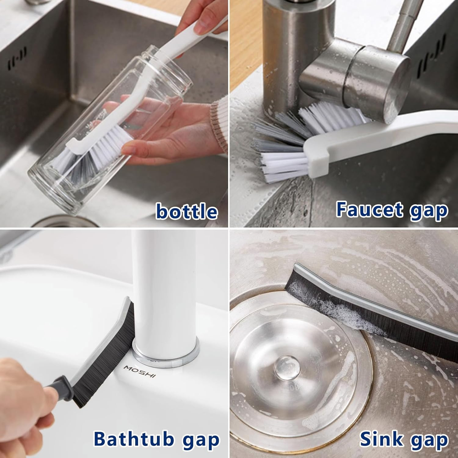 11 Pcs Crevice Cleaning Brush Set Hard Bristle Gap Cleaner Tools