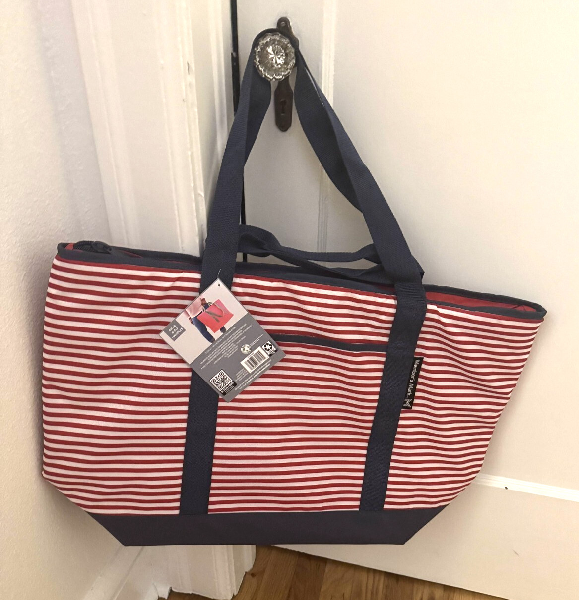 Member’s Mark Dual Carry Insulated Shopper Tote Patriotic Style Red White Blue