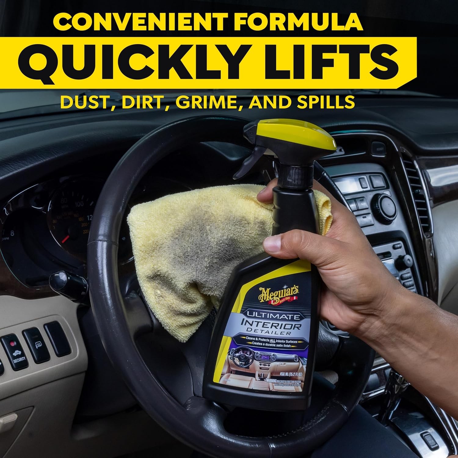 Meguiar’s Ultimate Interior Detailer, 15.2 oz – Cleans & Protects with UV Guard