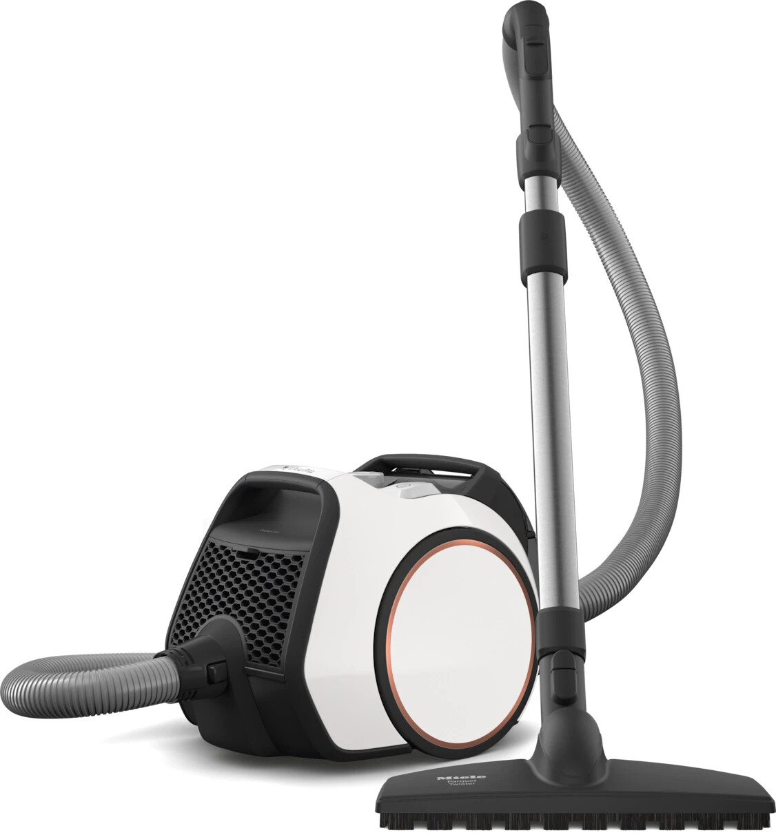 Miele Boost Parquet CX1 Lotus White Compact Bagless Canister Vacuum SNCE0