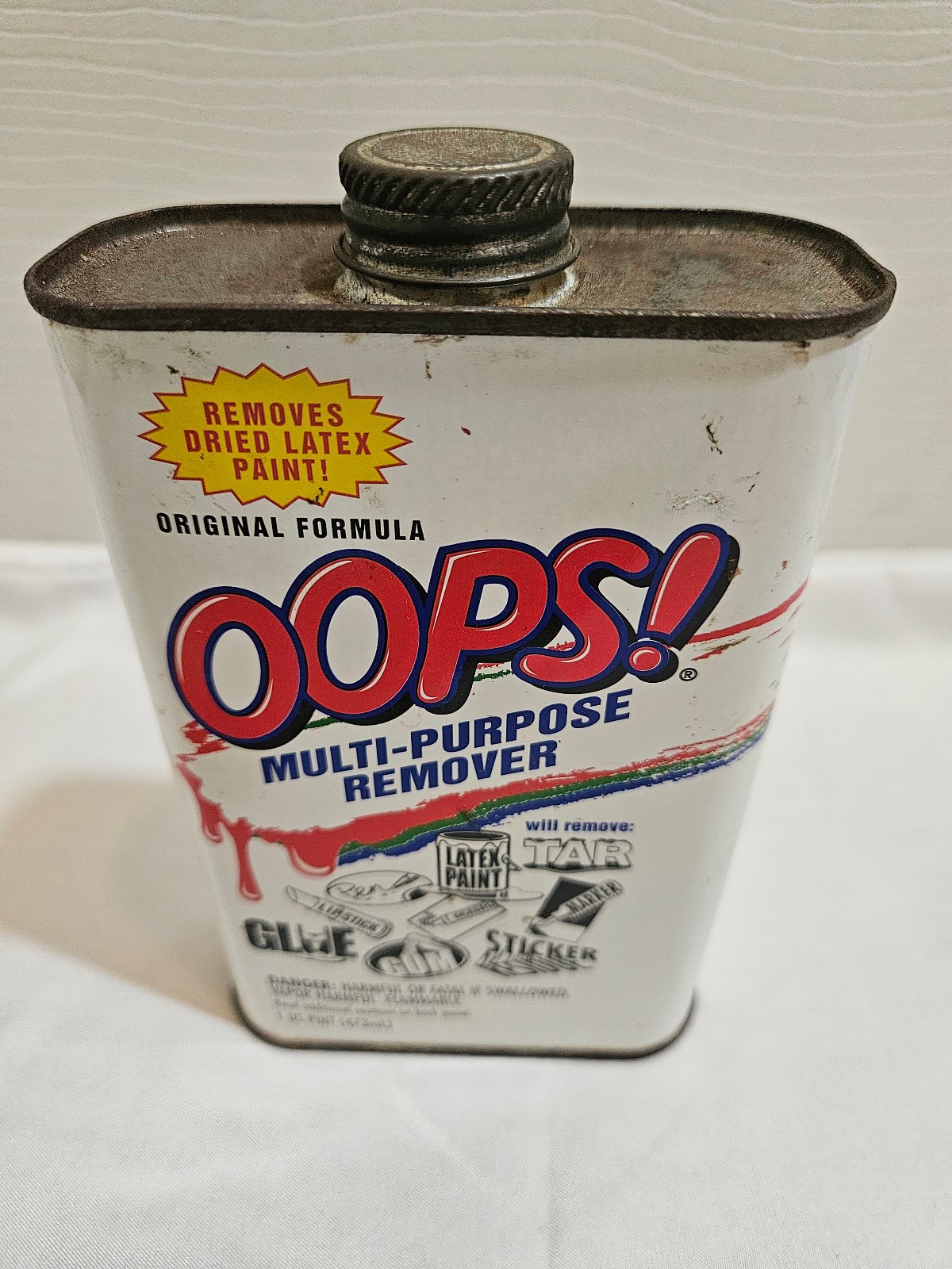 Vintage OOPS! Multi-Purpose Remover Tin Can Homax Products Empty 1pint