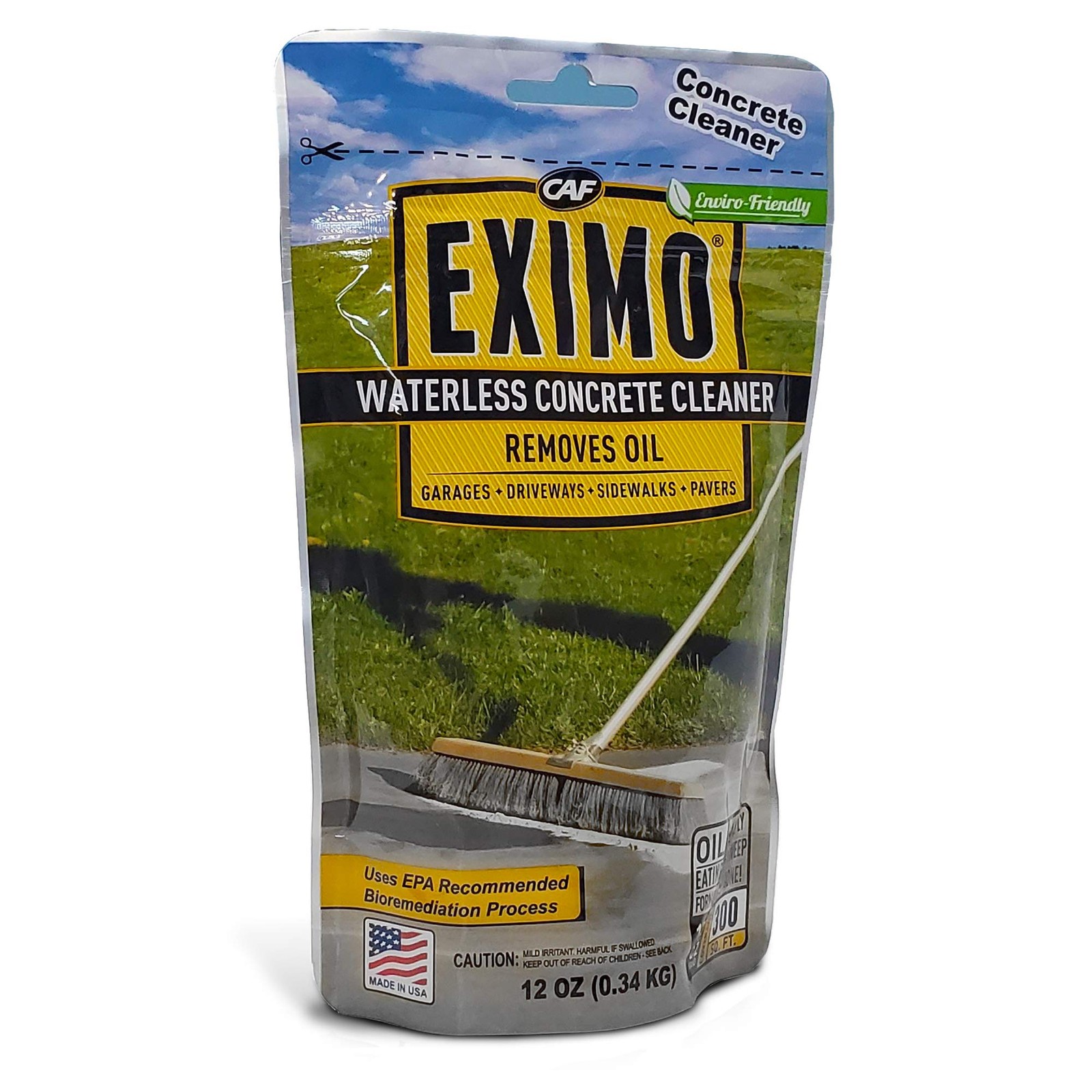 CAF Outdoor Cleaning EXIMO® Waterless Concrete Cleaner (0.75 lbs) for Driveway,