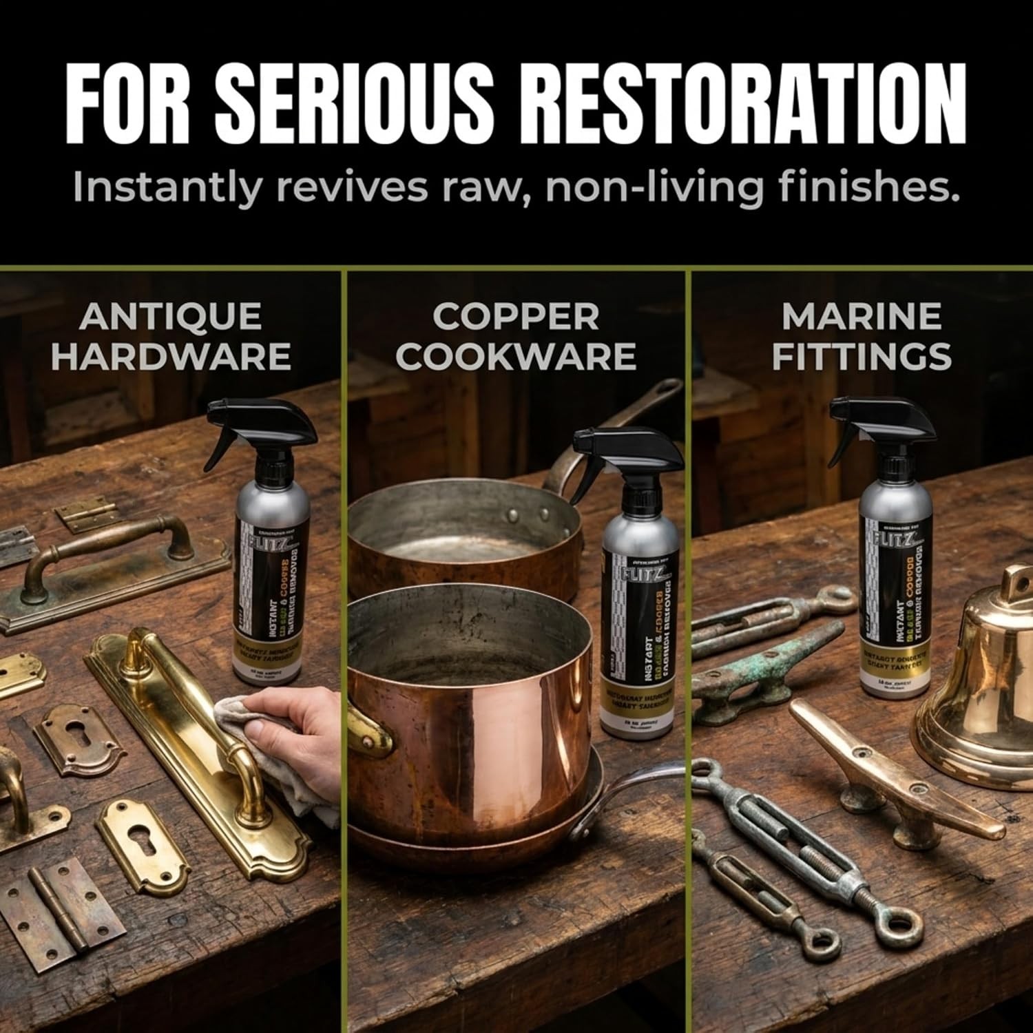 FLITZ Instant Brass & Copper Tarnish Remover 2 Pack BC 01806 (SEE VIDEO)