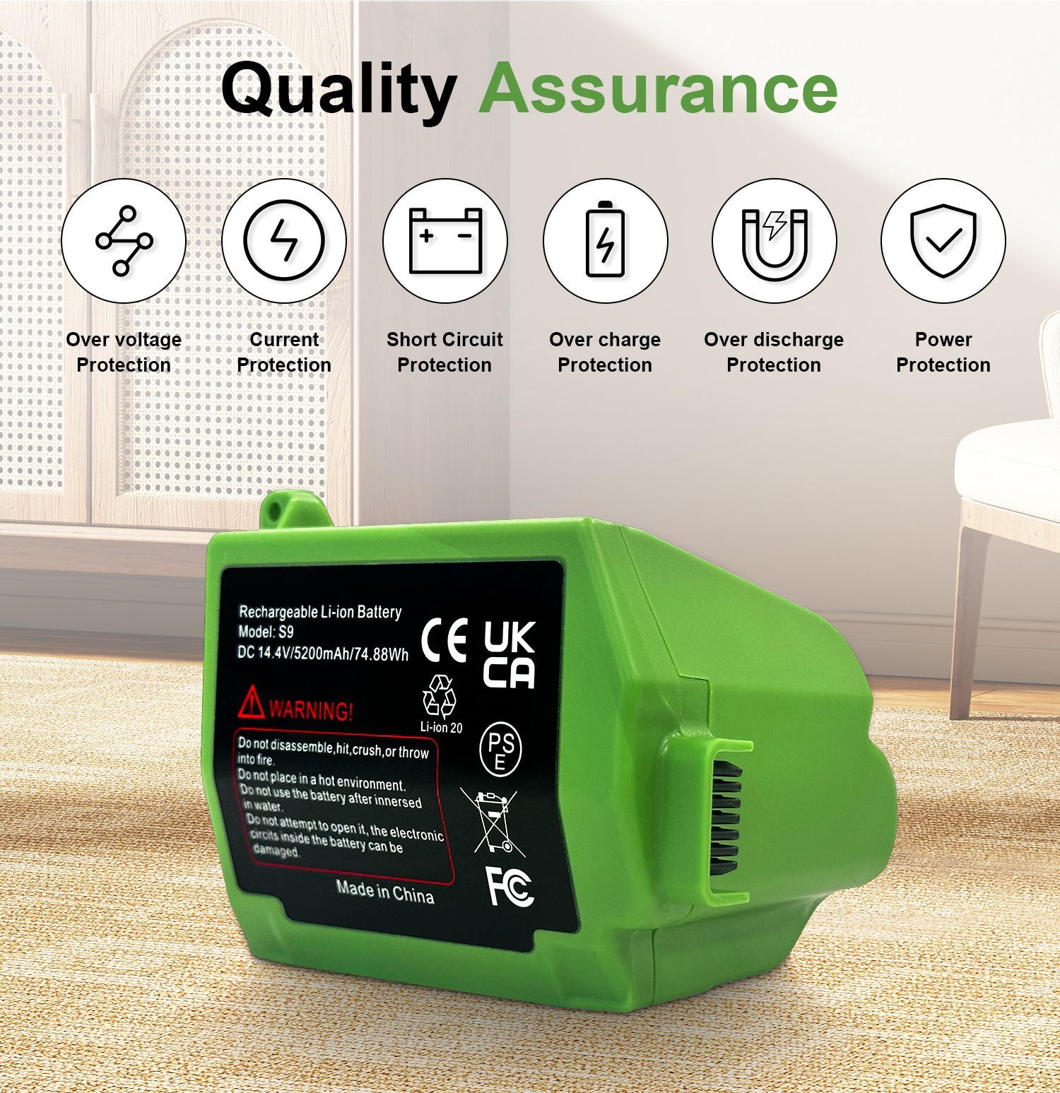 ABL-B Battery For iRobot Roomba S9 9150+ S9+ 9550 Robot Vacuum Series 5200mAh