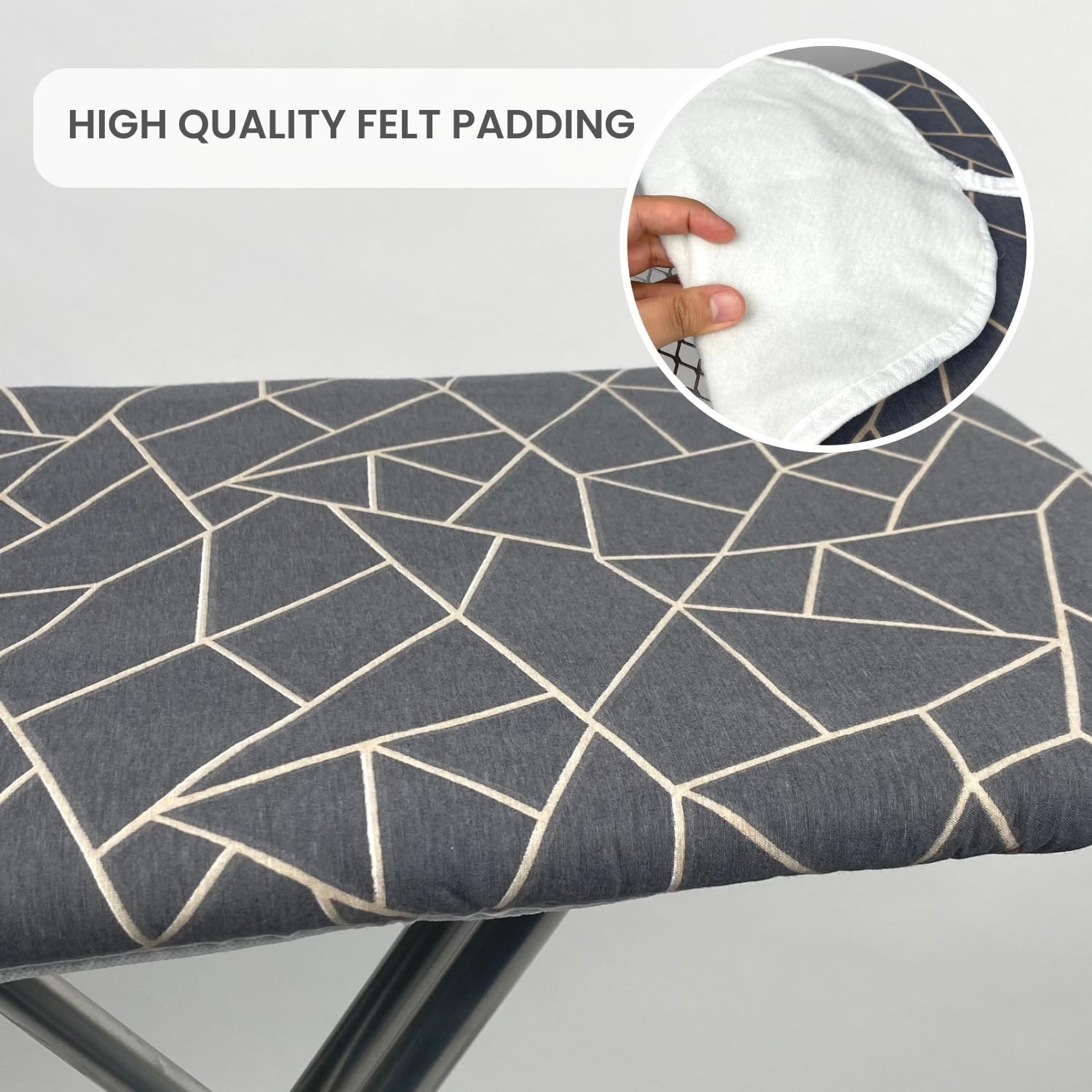 Ironing Board Cover and Pad Standard Size 15×54 inch Extra Heavy Duty Thick P…