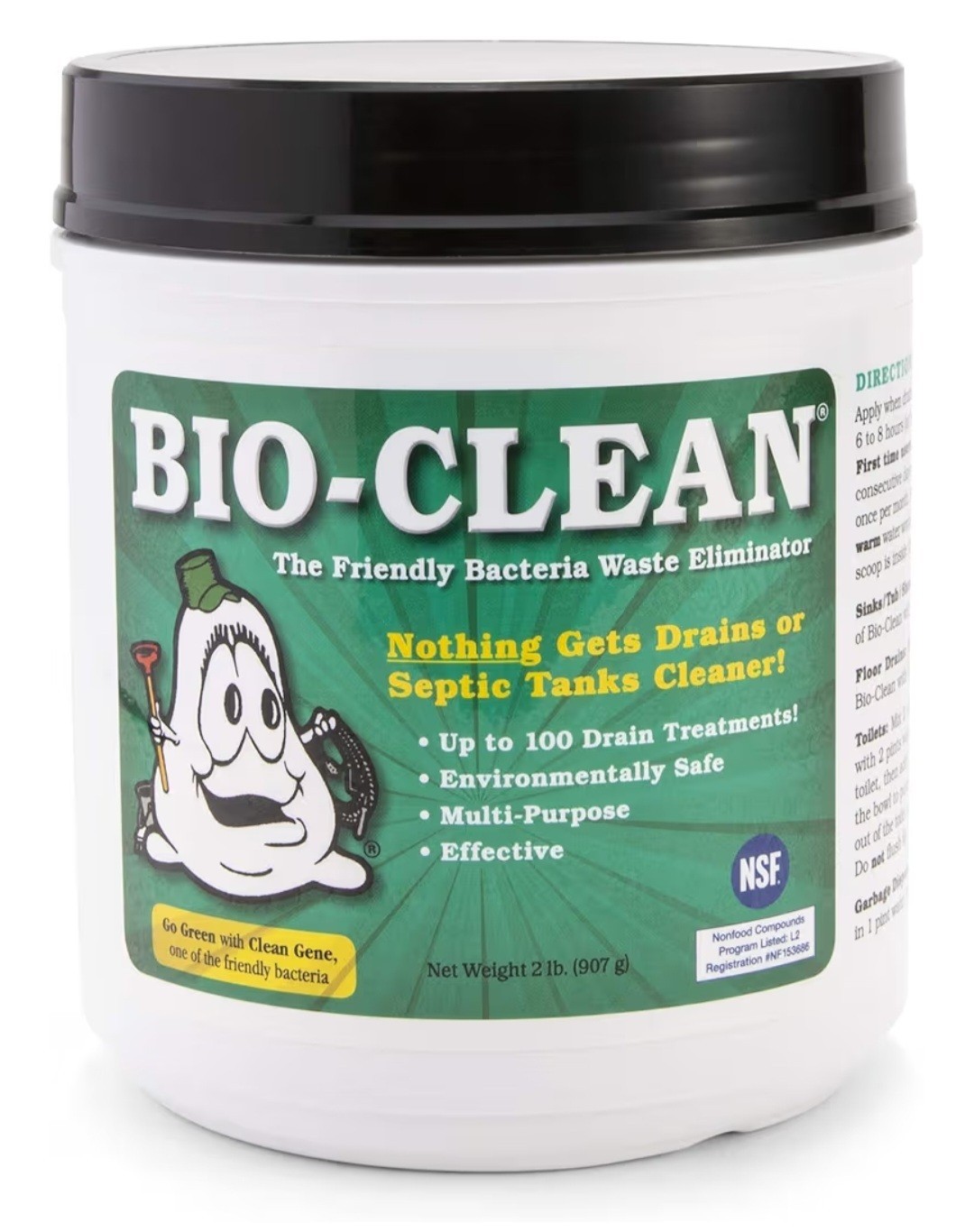Bio-Clean Drain Septic 2# Can Cleans Drains- Septic Tanks – Grease Traps All Nat