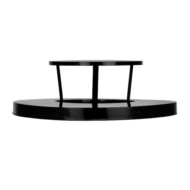 Alpine Industries Black Metal Outdoor Trash Can Lid