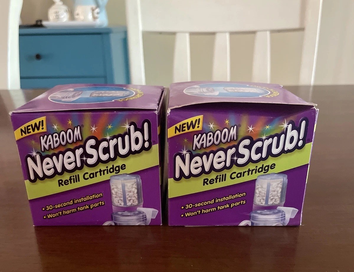 New Kaboom Never Scrub Refill Cartridges Lot Of 2 35097 Drop-In 1.65oz, 47g